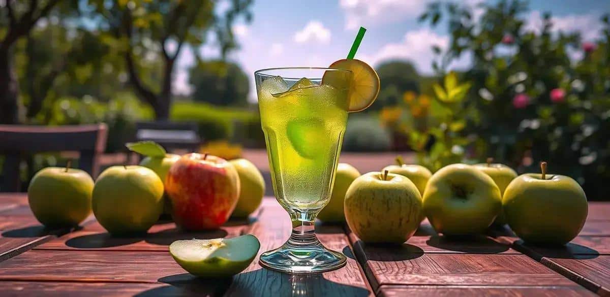 Bebida energética con jarabe de manzana verde: ¡Descubre su energía!