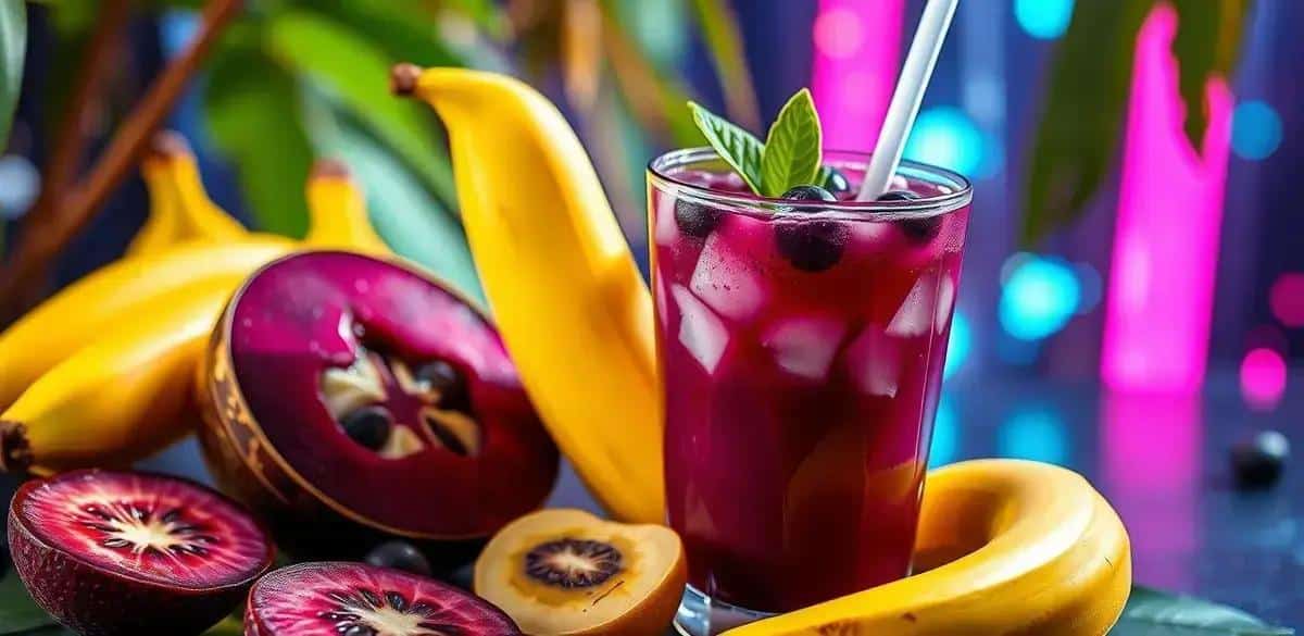 Beneficios del açaí y plátano en las bebidas