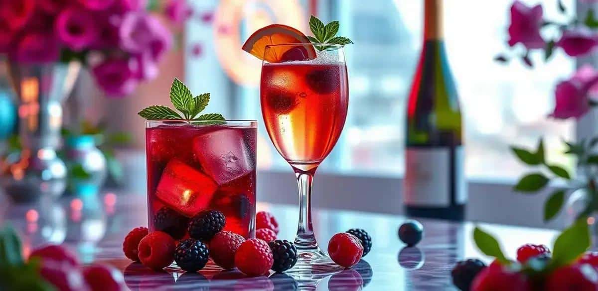 Consejos para servir hielo con licor de cassis y espumante