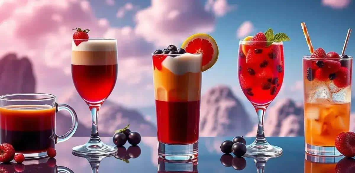 Diferentes formas de servir el Café con licor de frutas rojas