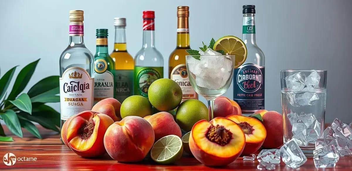 Ingredientes de la Caipiríssima de Durazno