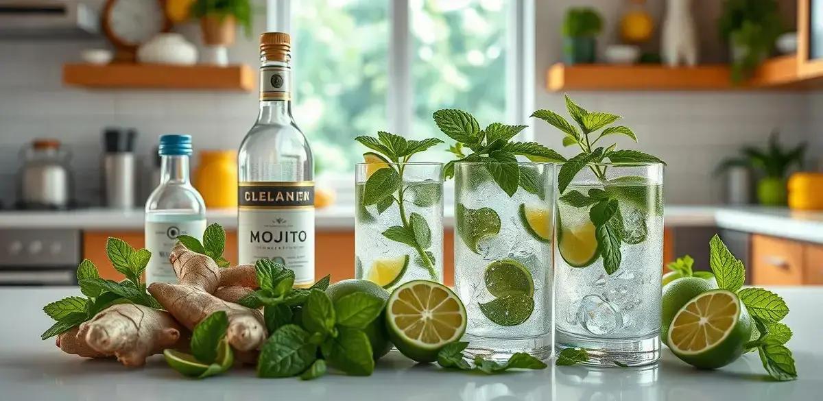 Ingredientes del Mojito Puertorriqueño con Menta y Jengibre