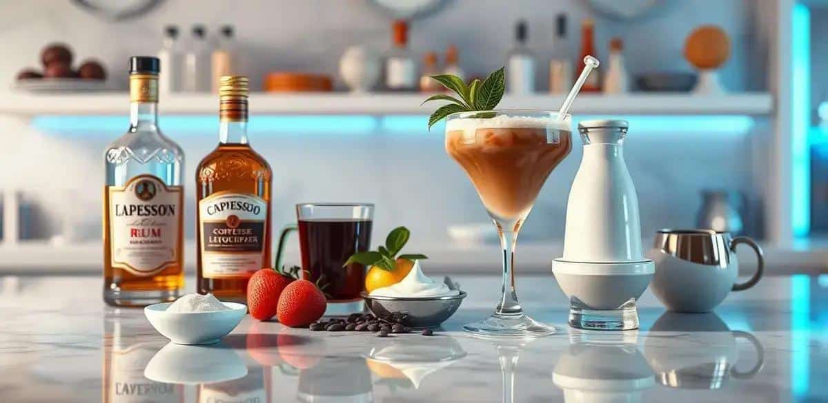 Ingredientes do Daiquiri de Capuchino