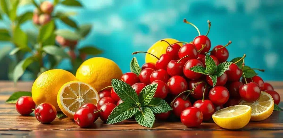 Ingredientes para el Jugo de acerola y limón