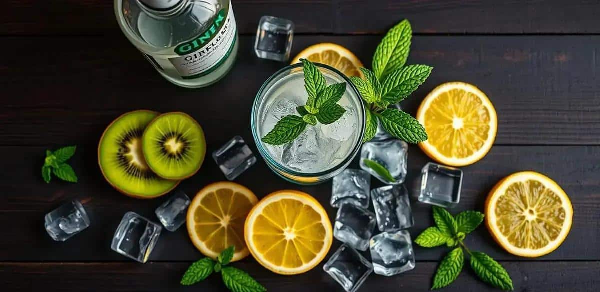 Ingredientes para Gin Tónica con Kiwi