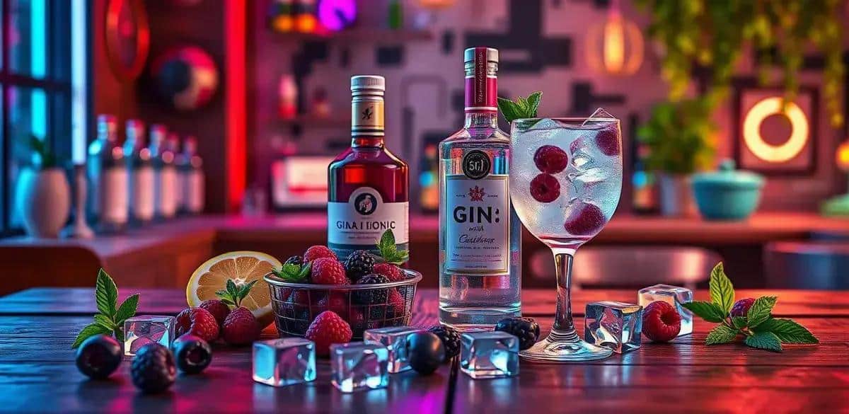 Ingredientes para Gin Tónica con Licor de Cassis