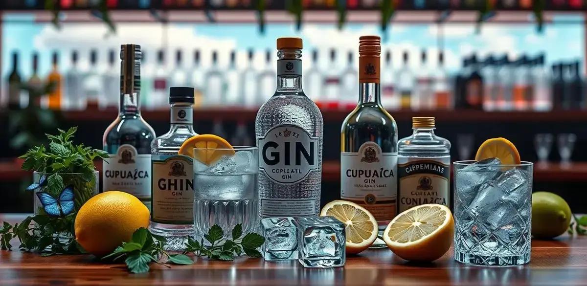 Ingredientes para Gin tónica con licor de cupuaçu