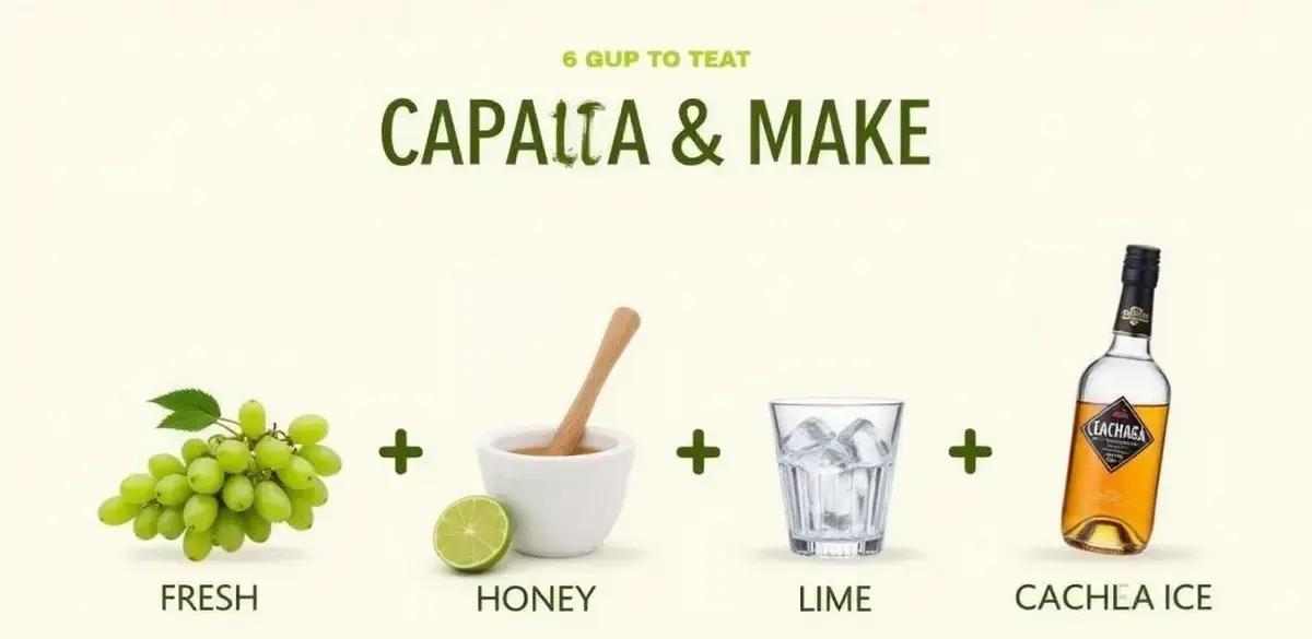 Método de preparación de la Caipirinha de uva verde con miel