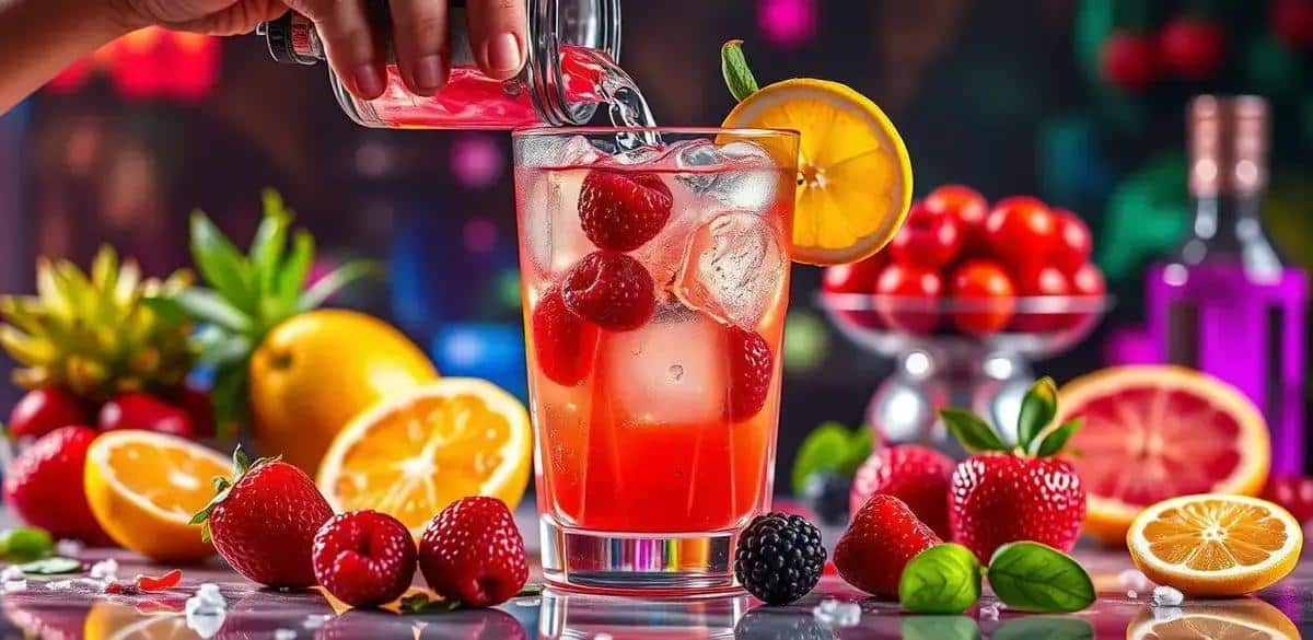 Método de preparación de la Caipiroska de frutas rojas