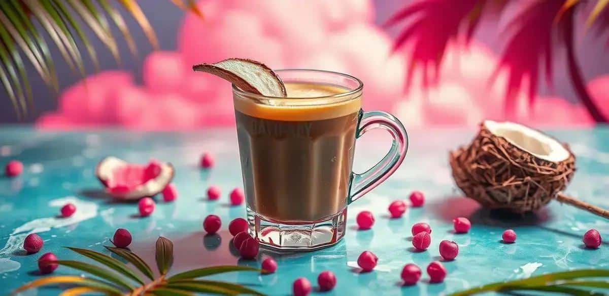 Método de preparación del Café con licor de coco y pimienta rosa