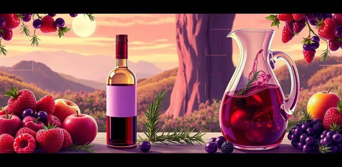 Método de preparación del vino con frutas rojas y romero