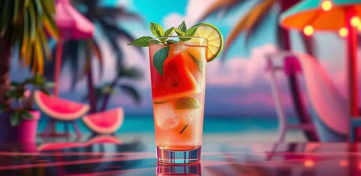 Mojito de Sandía con Ron Blanco: Una bebida refrescante y deliciosa