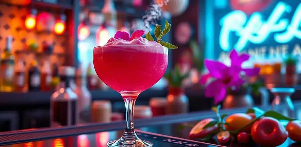 Pisco sour con espuma de hibisco: Una bebida sorprendente y deliciosa