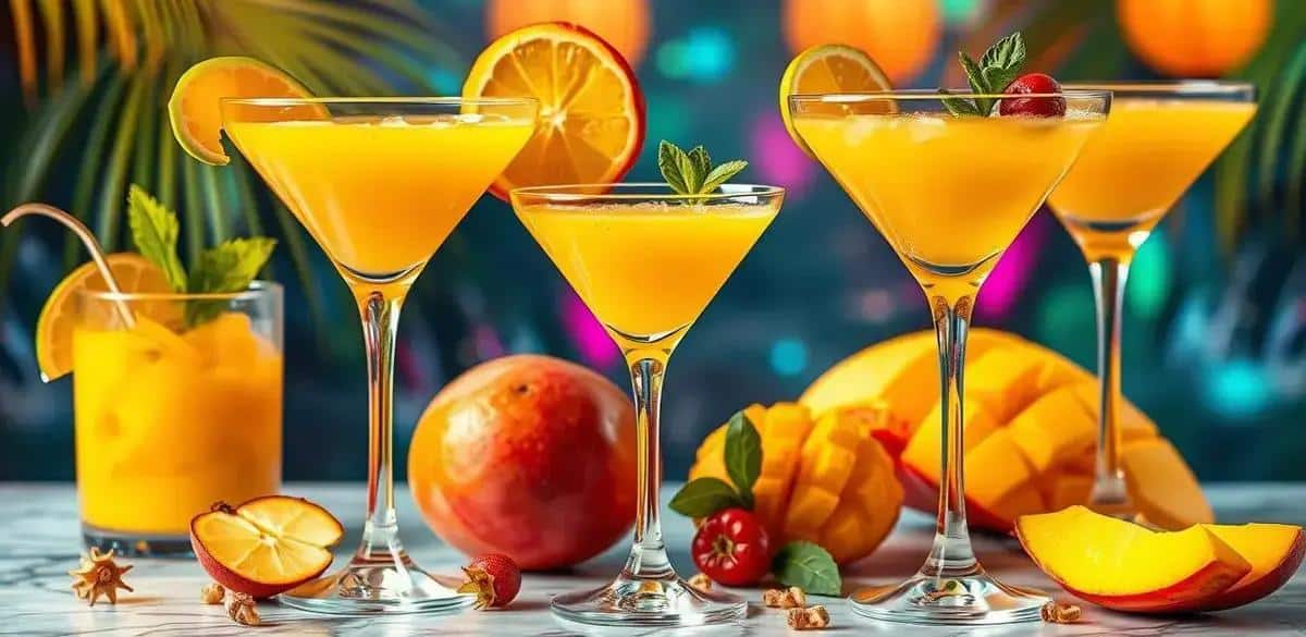 Variaciones del Martini con Jugo de Mango